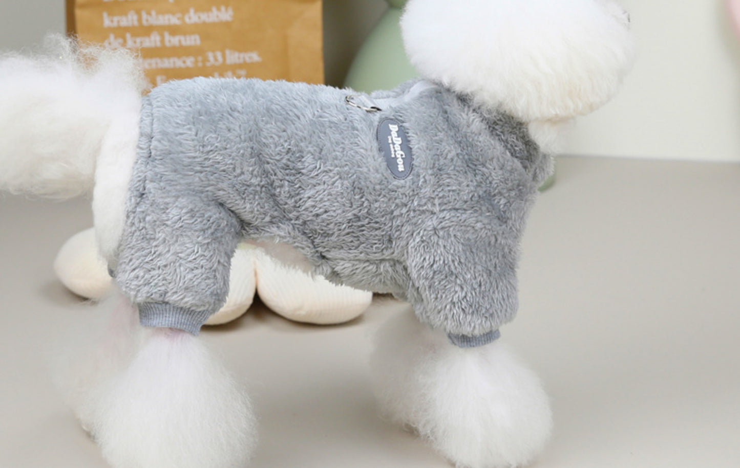 Small Winter Fleece Sweater for Pet, Warm Dog & Cat Clothes with Leash Ring (If Your Pet Is Between Two Sizes, Please Buy The Larger Size)