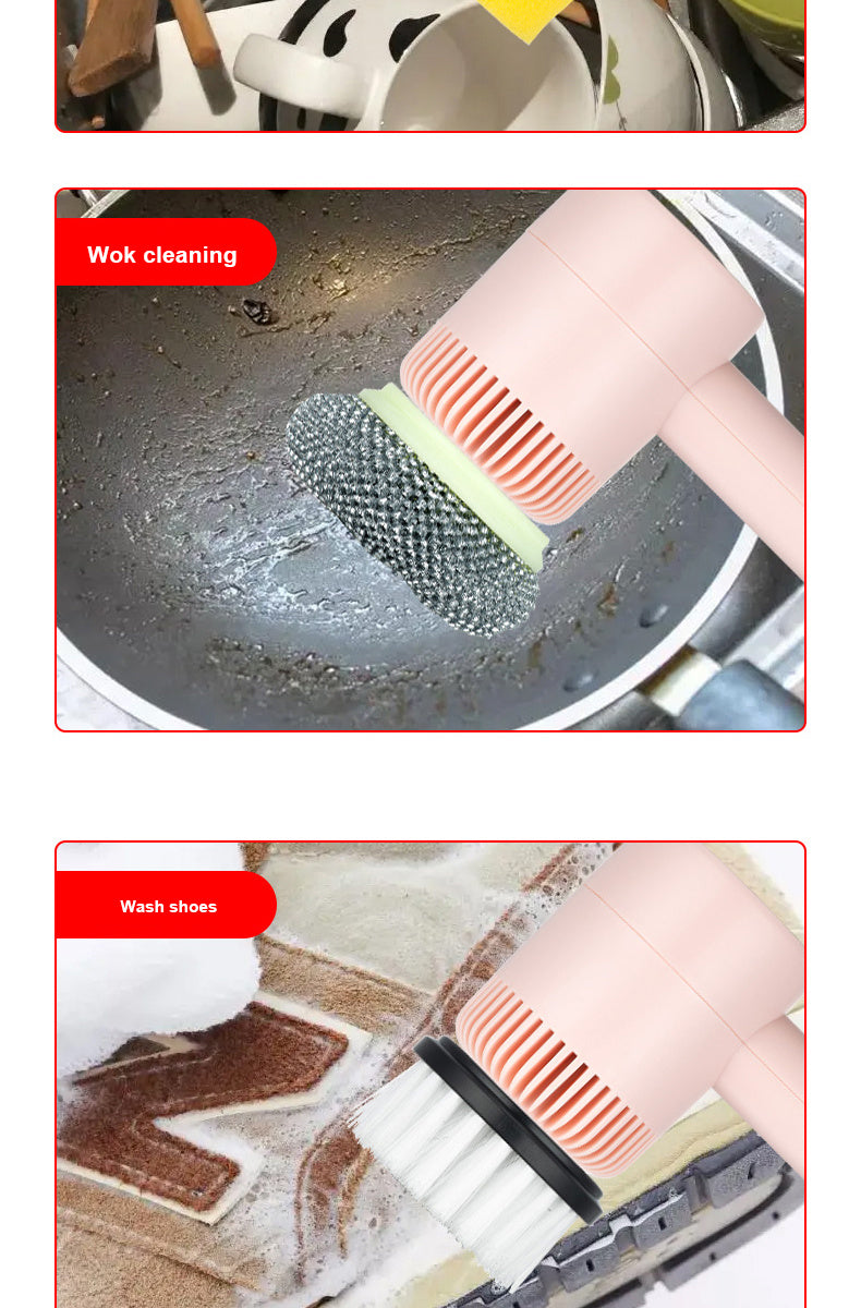 1pc Electric Spin Scrubber, Cordless Electric Cleaning Kitchenware Brush, Spinning Scrub Brush For Home Kitchen Pots Dishes