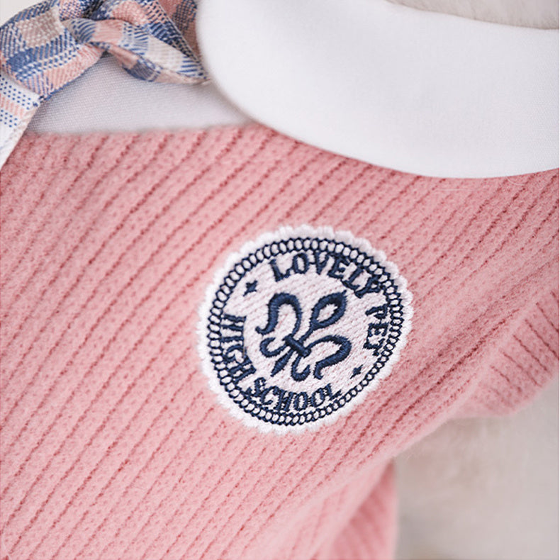 Adorable Bowknot Dog Sweater Dress - Warm Winter Pet Costume for Small, Medium, Large Dogs & Cats - Soft, Cozy, and Stylish Pet Apparel for Cold Weather