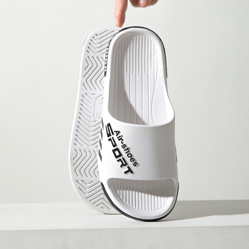 Stylish & Comfortable All-Season Quick-Dry Slides: Non-Slip, Easy-Clean PVC Slippers for Indoor/Outdoor Use