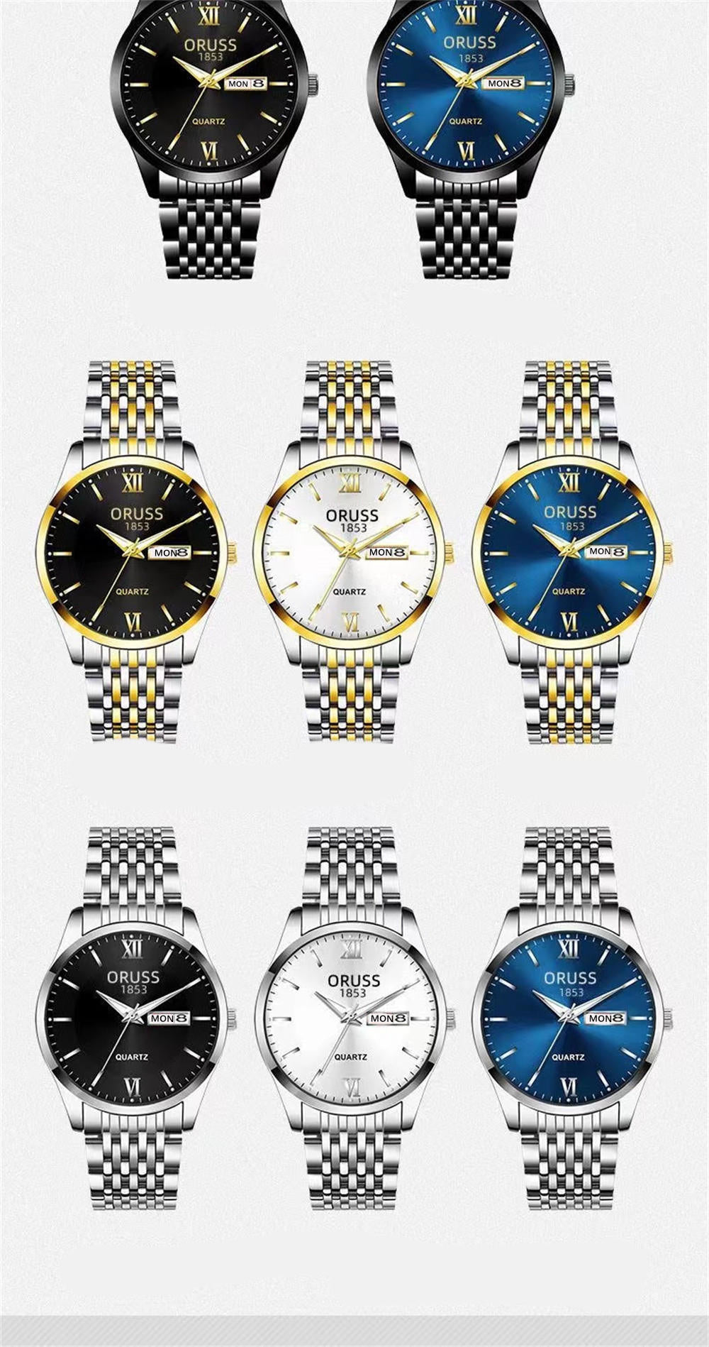 Men's Watch Glow-in-the-dark Waterproof Calendar High-grade Handsome Fashion 2022 New Trend Steel Watch, Ideal choice for Gifts