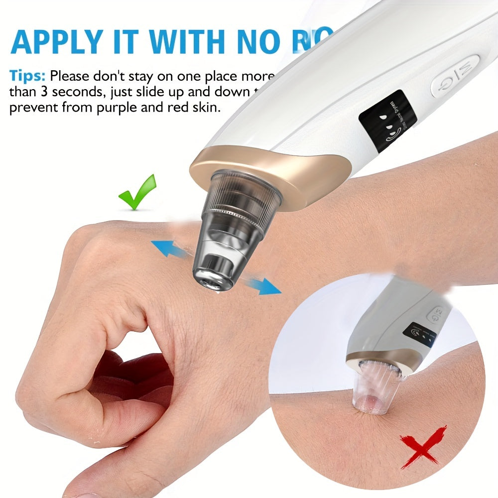 Blackhead Remover Pore Vacuum - 5 Suction - USB Rechargeable Facial Pore Cleaner Kit For Adult Acne Extractor Tool - Multifunctional Cleaning Instrument - Holiday Gift