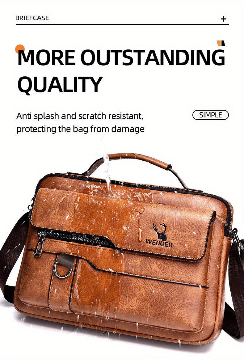 1/2pcs WEIXIER Spring And Summer New Shoulder Bag Messenger Bag, Handbag Casual Fashion PU Material Gift For Father/ Anniversary