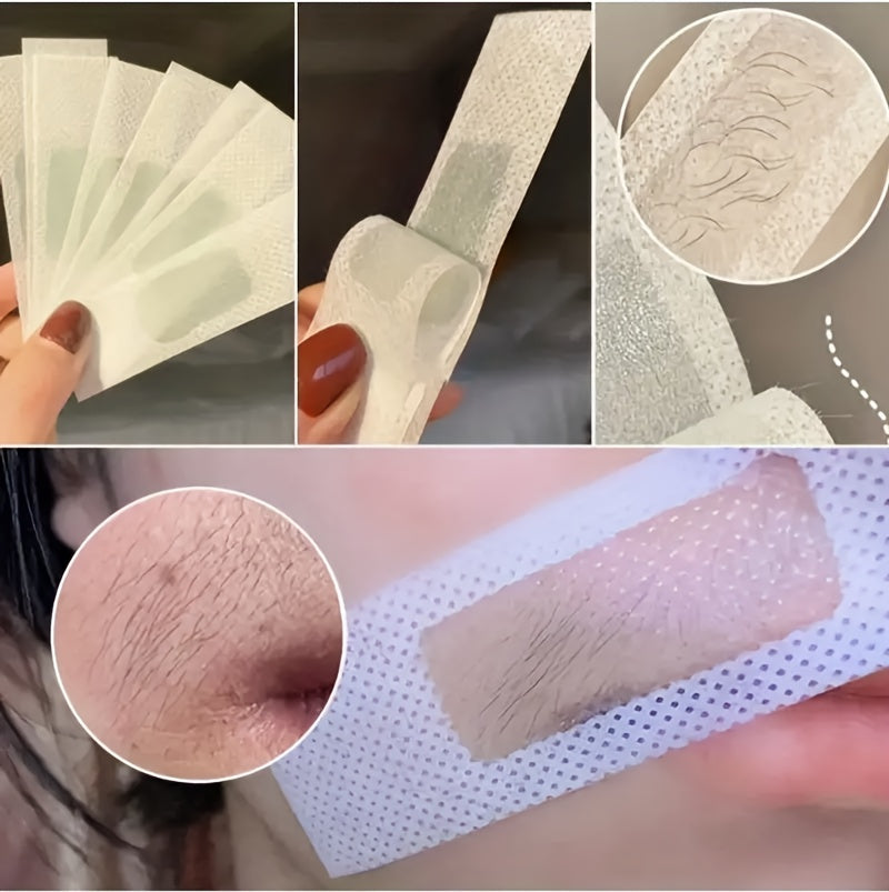 Facial Wax Strips - 70 Count Fast And Effective Hair Removal Waxing Strips For Face Eyebrow Upper Lip Cheek Hair Remover, Quick & Painless Waxing Kit For All Skin Types