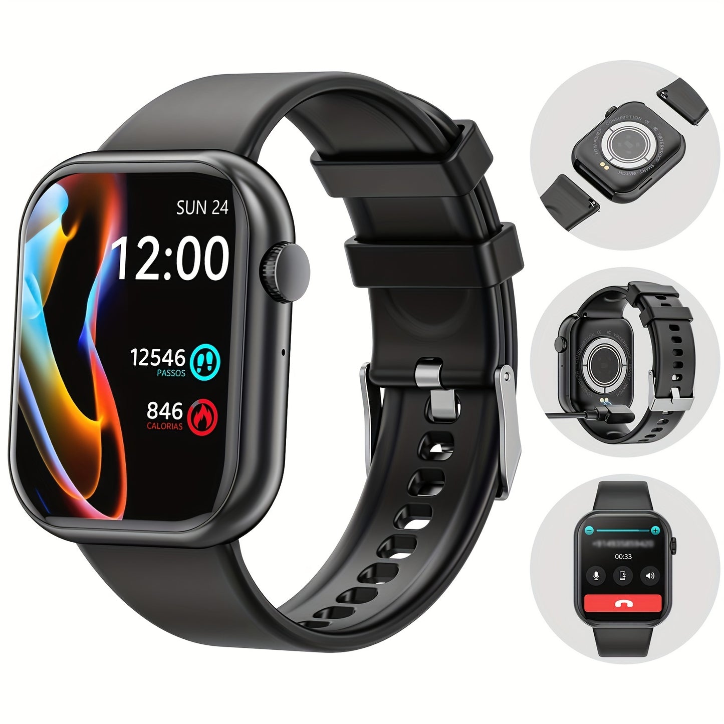 Mingtawn Smart Watch, Capable of Wireless Calls (Answering And Hanging Up), Features Various Sports Modes, Activity Tracking, Suitable for Both Men And Women, with a 1.85-Inch HD Screen. Over 100 Workout Options Available.