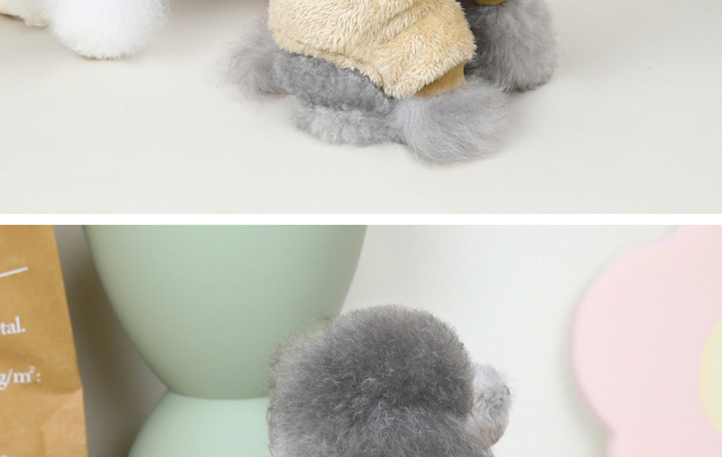 Small Winter Fleece Sweater for Pet, Warm Dog & Cat Clothes with Leash Ring (If Your Pet Is Between Two Sizes, Please Buy The Larger Size)
