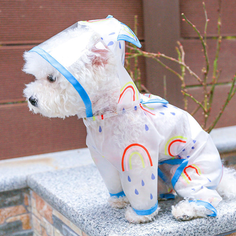 Small, Medium, and Large Waterproof Pet Raincoat - Stay Dry and Stylish in All Seasons with 100% Polyester, Snap Button Closure, and Hand Wash Only - Perfect for Autumn, Spring, Summer, and Winter