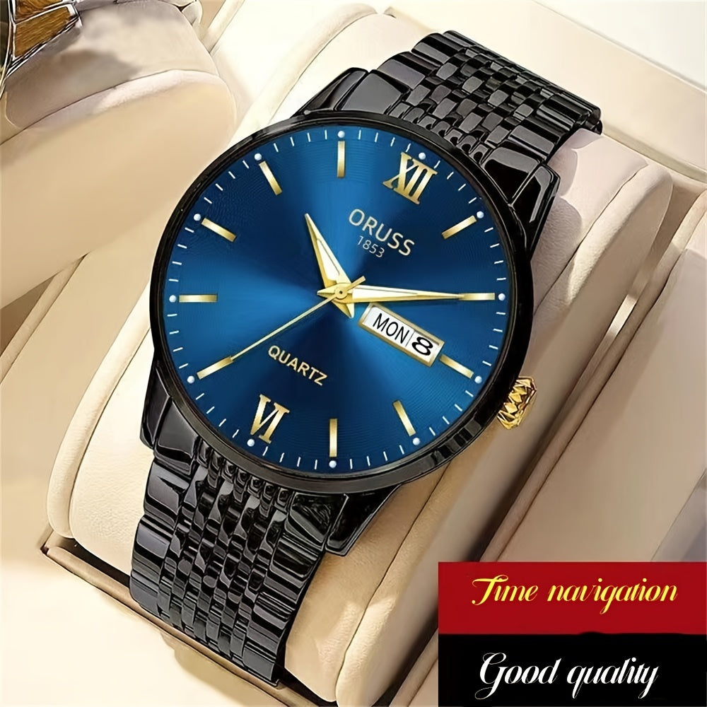 Men's Watch Glow-in-the-dark Waterproof Calendar High-grade Handsome Fashion 2022 New Trend Steel Watch, Ideal choice for Gifts