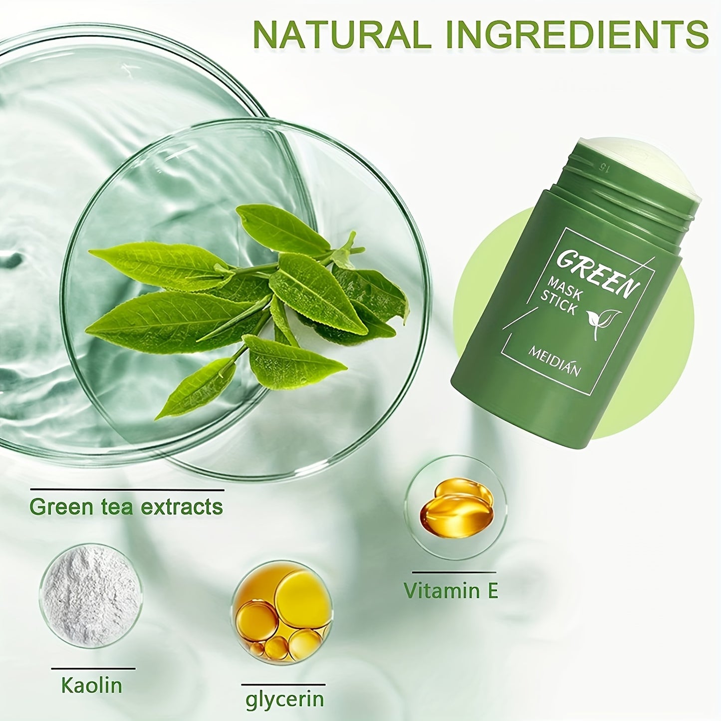 2pcs, 4pcs, Deep Cleansing Green Tea Mask Stick, Green Mask Stick, Facial Hydrating, Deep Pore Cleansing, Green Tea Mask For All Skin Types
