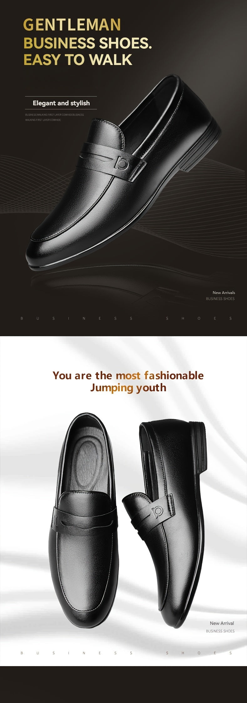 Fashionable Business Classic Retro Men's Shoes Formal Slip-on Formal Shoes Men's Oxford Shoes High Quality Men's Loafers