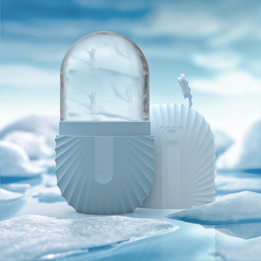 Ice Face Roller, Ice Roller For Face & Eye Puffiness Relief, Facial Massager Contour And Enhance Skin Care & Glow, Ice Facial Roller Mold Cube, Reusable & Leakproof
