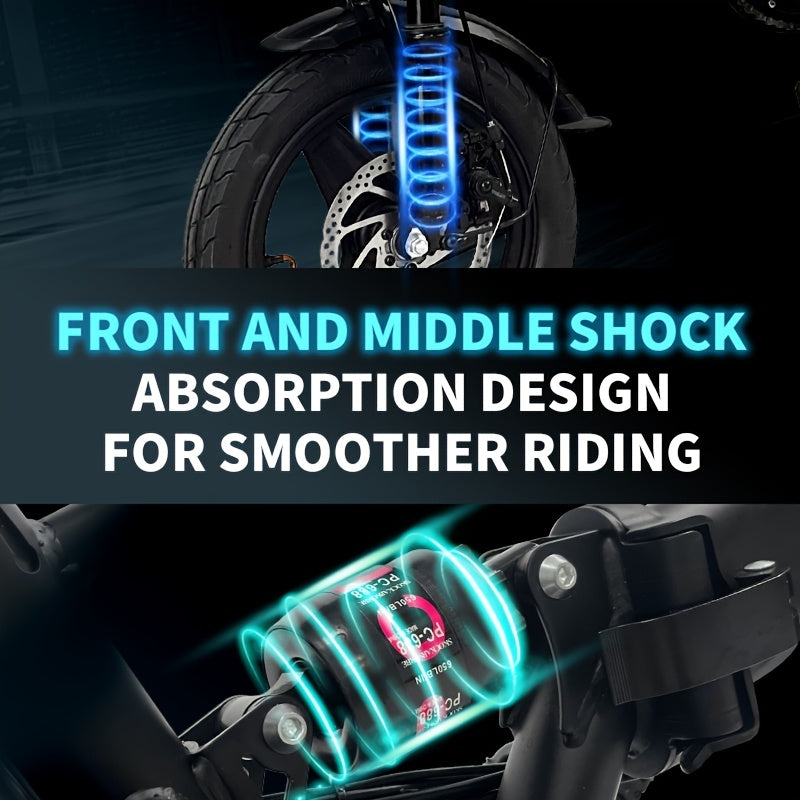 Folding Electric Bike - Powerful Motor, Fast Speed, 14-inch Tires, Commuter-friendly, Light Weight, Long-lasting Battery