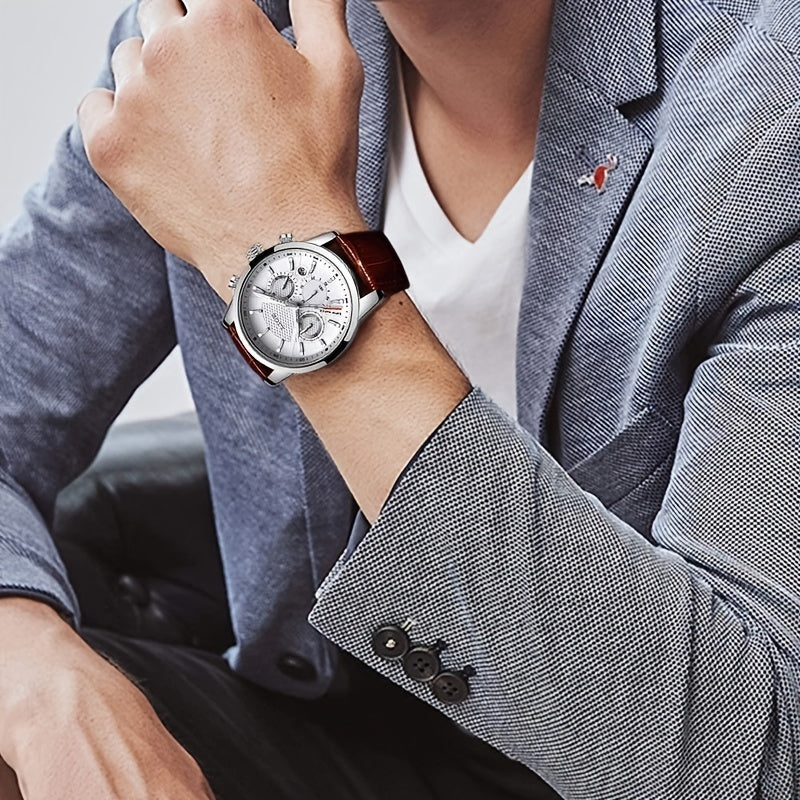 Watches Mens 2022 LIGE Top Brand Luxury Casual Leather Quartz Men's Watch Business Clock Male Sport Date Chronograph