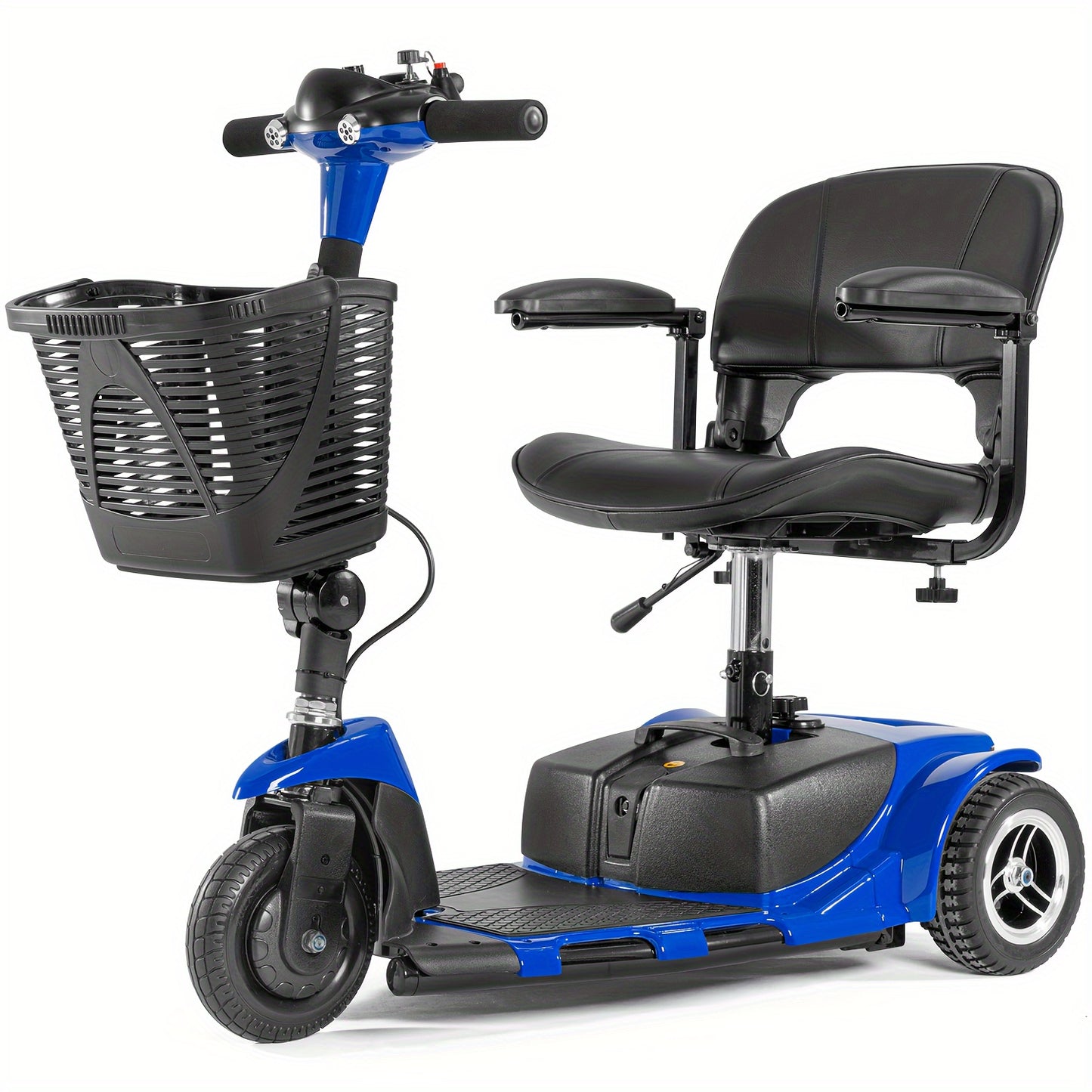 BMBMT 3 Wheel Electric Mobility Scooter With Basket And Light, High-Performance Folding Electric Scooter, Mobility Scooter Foldable For Adults, 20 Km Long Range, Maximum Speed 6km/h, Motor Power-180W