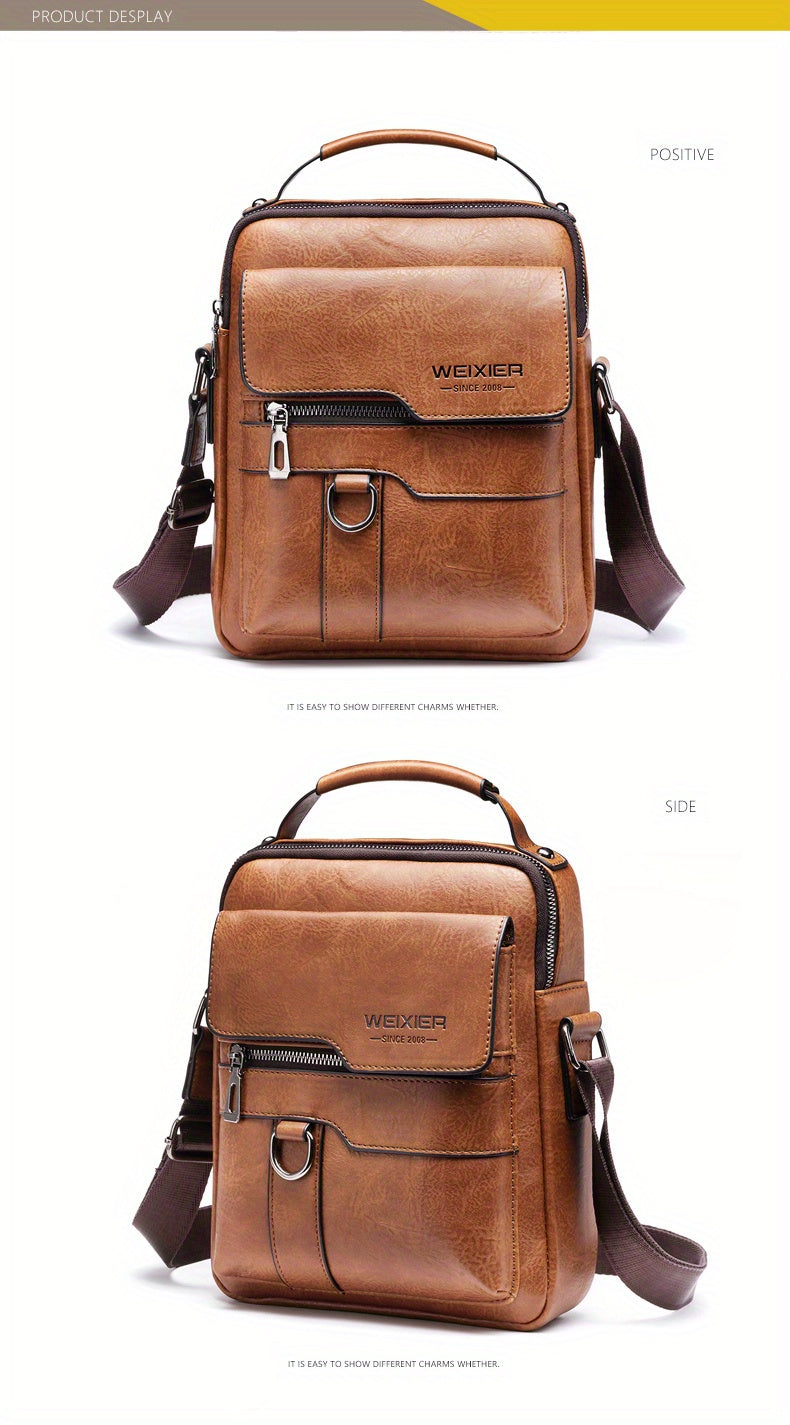 1/2pcs WEIXIER Spring And Summer New Shoulder Bag Messenger Bag, Handbag Casual Fashion PU Material Gift For Father/ Anniversary