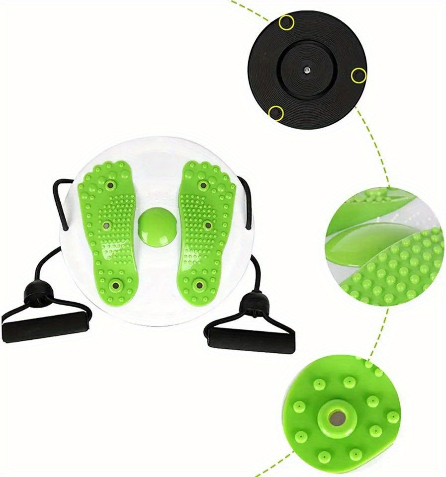 Waist Twisting Disc With Handles, Trims Waist Arms Hips And Thighs Waist Training Foot Massage Plate With 6 Magnets Fitness Twister Workout Home Gym Body Building Fitness Equipment