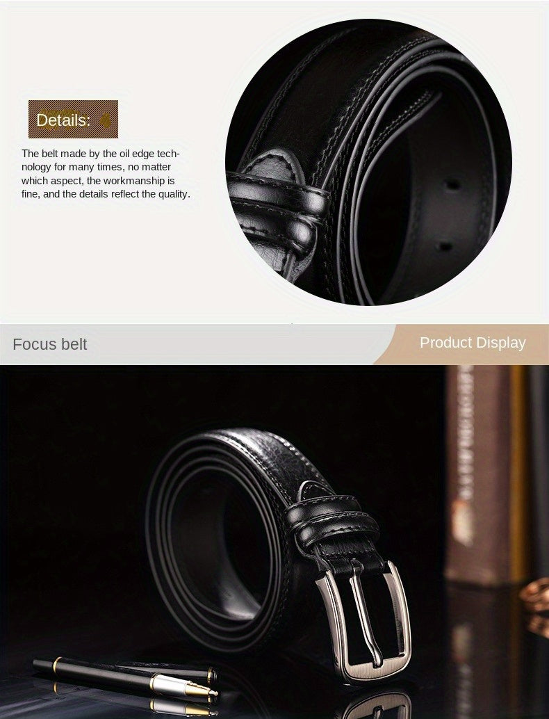 Genuine Leather Men's Belt Fashion Alloy Pin Buckle Belts Fashion Luxury Jeans Belts for Men Business Belt Female Belt
