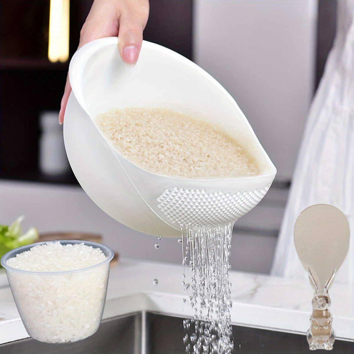 1pc/2pcs/3pcs Multi-Functional Kitchen Washing Basket Basin - Drain Water, Wash Rice, Perfect For Cleaning Vegetables And Fruits, And More With Convenient Features - Ideal For Various Uses And Users, Kitchen Accessories