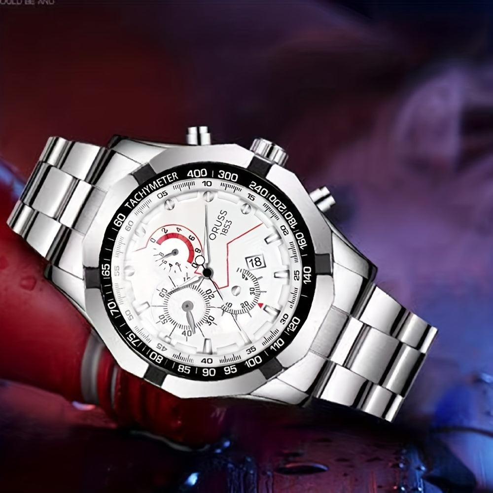 Elegant Business Quartz Men’s Watch - Waterproof, Luminous Dial with Date, Perfect Gift for Every Occasion