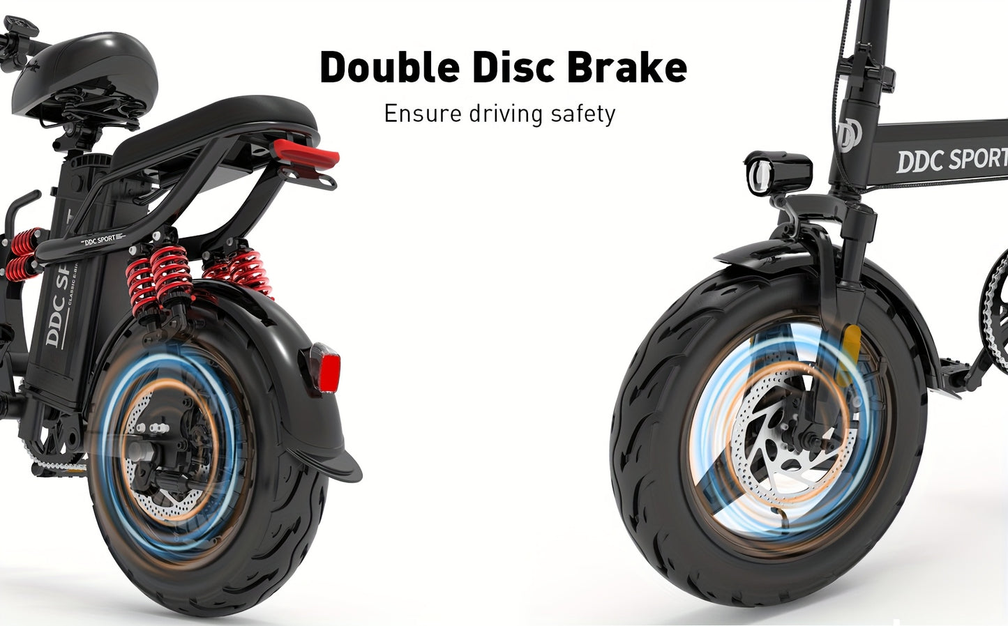 740W Peak Motor, 20 MPH Speed, 48V20Ah Lithium Battery, DDC M1 Electric Bike for Adults, Max Range 40 Miles, Cruise Control, 3-step Folding, 11 Shock, 14 Inch Tires, Commuting, Gifts for Youngster, School, Commuting, Weekend