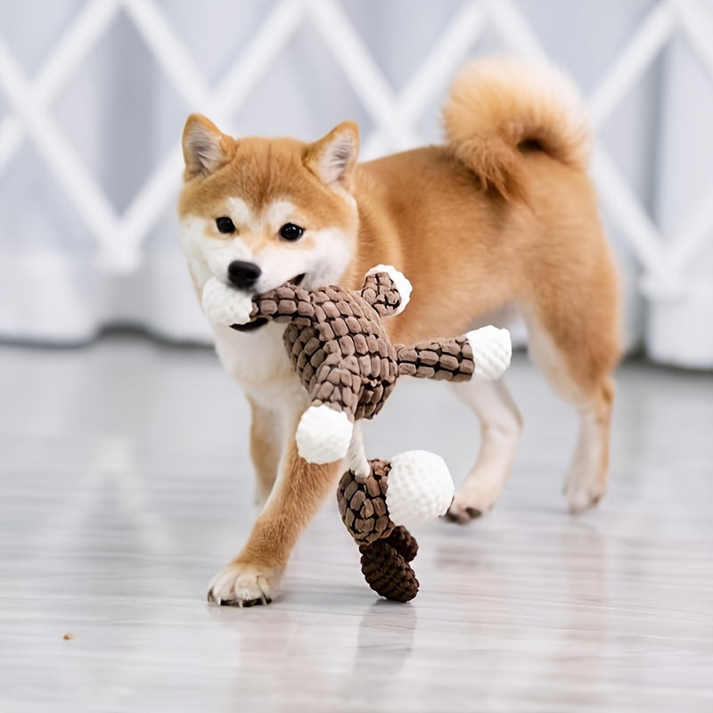 1pc Adorable Plush Animal Chew Toy - Durable & Soft for Exciting Pet Playtime - Perfect for Dogs & Cats!
