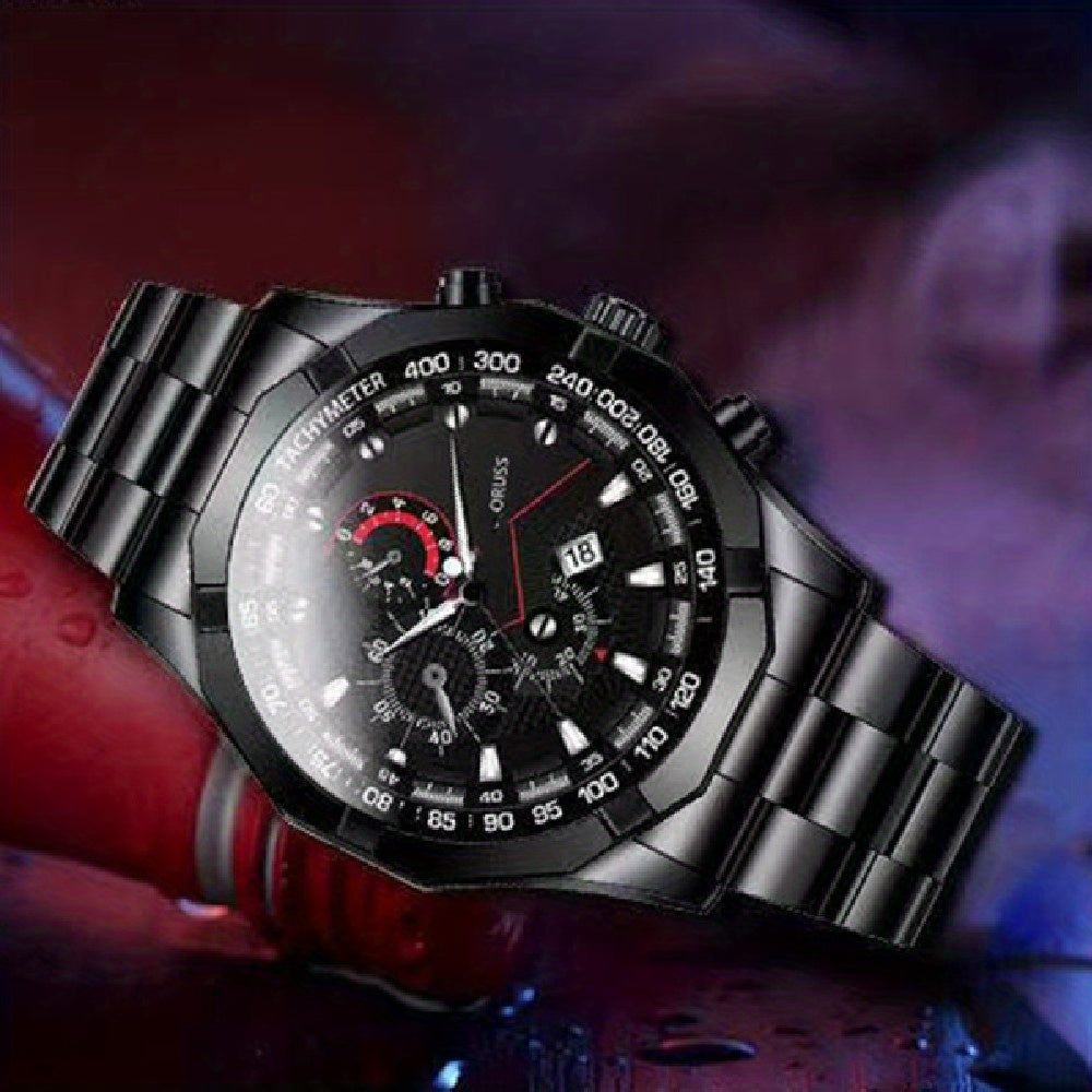 Elegant Business Quartz Men’s Watch - Waterproof, Luminous Dial with Date, Perfect Gift for Every Occasion