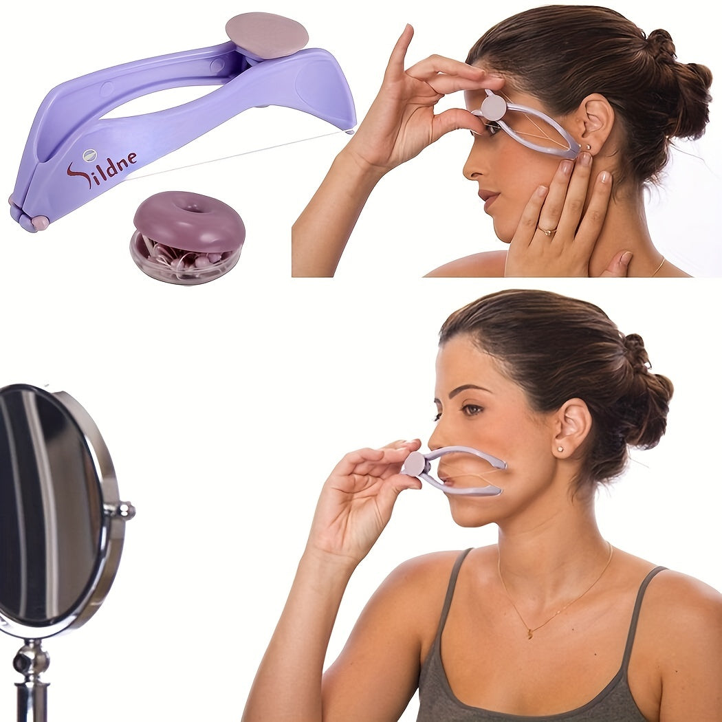 Painless Facial Hair Removal with Spring Threading Epilator for Women - Perfect for Cheeks, Eyebrows, and More