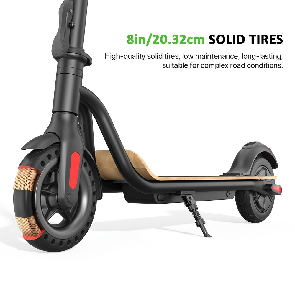 MEGAWHEELS S10 Lightweight & Foldable Electric Scooter With 8" Solid Wheels, Wood Pedal, 7.8AH Battery, Supports 25km/h Max Speed, 3 Speed Modes And 18-22km Long Range, The Electric Motor Scooter Is A Perfect Choice As Christ