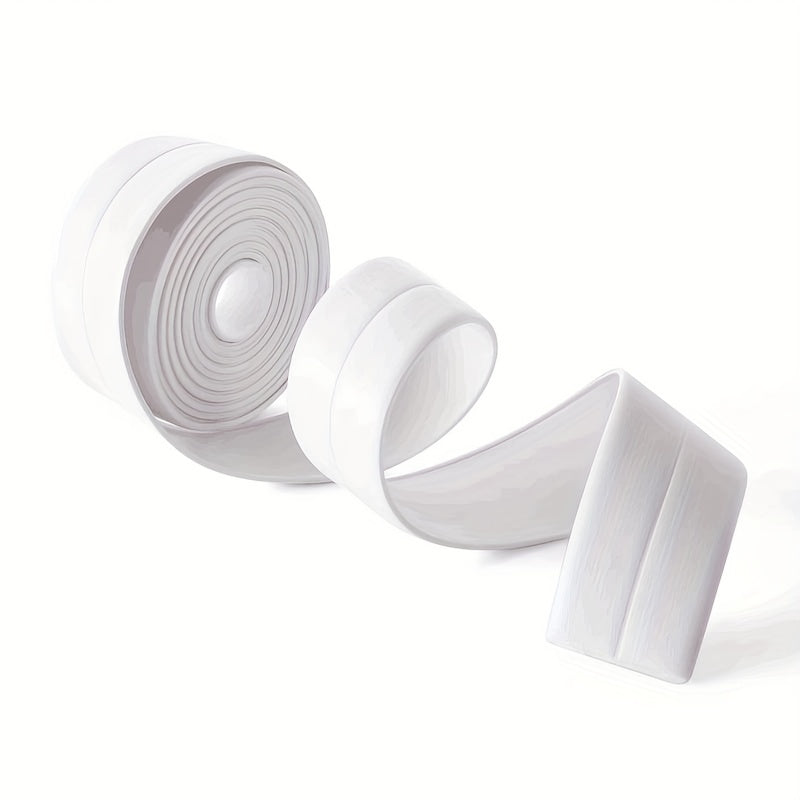 1pc Premium Waterproof Caulk Strip - Quick Install Self-adhesive Tape for Kitchen & Bathroom - Durable Anti-mildew Sealer with Edge Guard, Anti-Scratch Protection - Modern Design, Long-lasting Solution