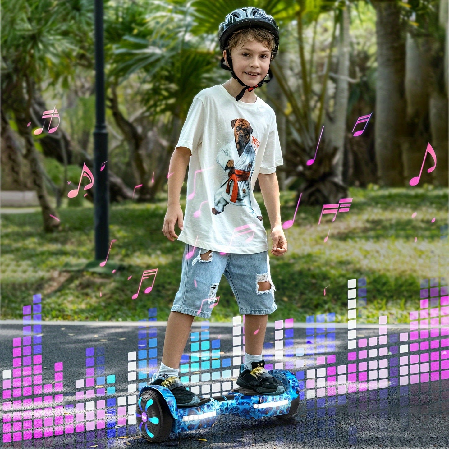 SIMATE Hoverboard For Kids Ages 6+, Self Balancing Scooter With Colorful LED Lights, Gifts For Kids & Teens & Adults, For All Ages (K1/Planet)
