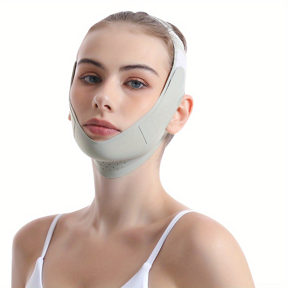 Upgraded Green Ice-Cool V-Line Face Mask - Ultra-Thin, Comfortable & Reusable Double Chin Reducer Strap | Breathable Facial Lifting Bandage for a More Youthful Look | Fragrance-Free, Ideal for Summer, Facial Skin Care
