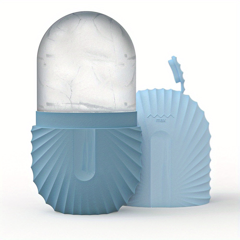 Ice Face Roller, Ice Roller For Face & Eye Puffiness Relief, Facial Massager Contour And Enhance Skin Care & Glow, Ice Facial Roller Mold Cube, Reusable & Leakproof