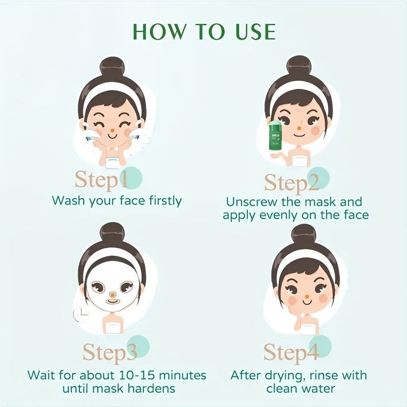 2pcs, 4pcs, Deep Cleansing Green Tea Mask Stick, Green Mask Stick, Facial Hydrating, Deep Pore Cleansing, Green Tea Mask For All Skin Types