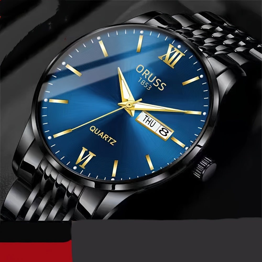 Men's Watch Glow-in-the-dark Waterproof Calendar High-grade Handsome Fashion 2022 New Trend Steel Watch, Ideal choice for Gifts