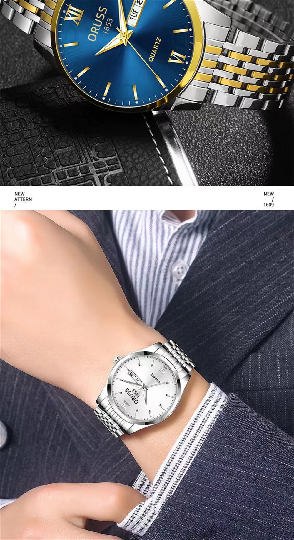 Men's Watch Glow-in-the-dark Waterproof Calendar High-grade Handsome Fashion 2022 New Trend Steel Watch, Ideal choice for Gifts