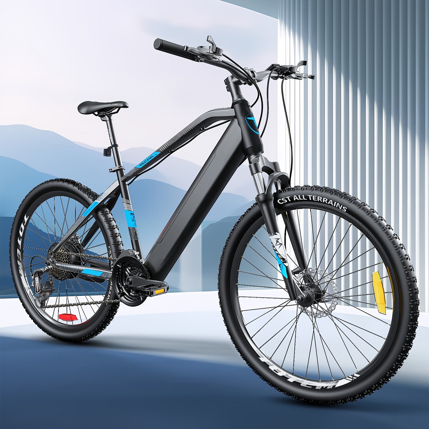 Volcano 27.5" 500W Electric Bike for Adults - High-Speed, Long-Range with Removable 48V 10.4Ah Battery, 21-Gear & MLO Suspension Fork - Perfect Gift for Men on Holidays & Special Occasions, TOTEM