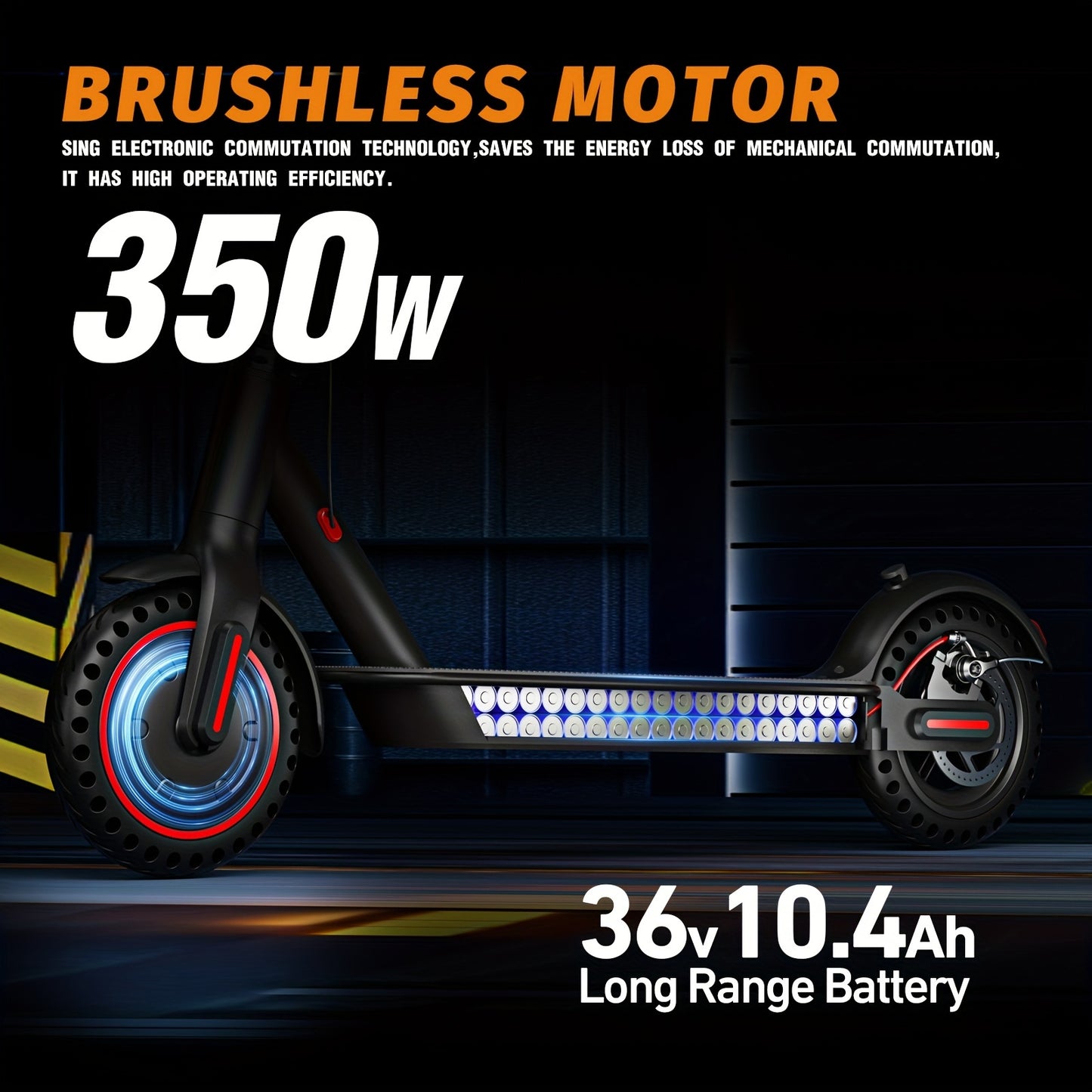 Foldable adult electric scooter 350W, 8.5 inch tires, maximum load: 120KG, top speed 19 miles/H