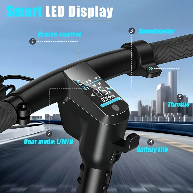 HT-T4 PRO Electric Commuter Scooter - Powerful 350W Motor, Remote Top Speed of 19mph, 8.5" Pneumatic Tires, Dual Brake System, Portable Folding Design for Adults - Ideal for Daily Commuting and Recreational Rides