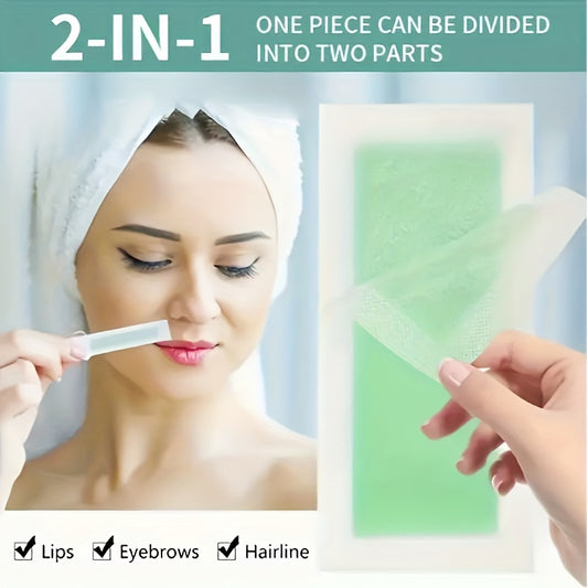 Facial Wax Strips - 70 Count Fast And Effective Hair Removal Waxing Strips For Face Eyebrow Upper Lip Cheek Hair Remover, Quick & Painless Waxing Kit For All Skin Types
