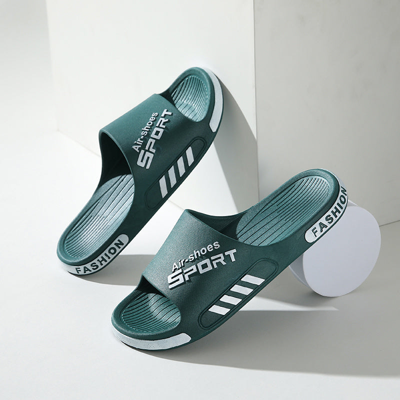 Stylish & Comfortable All-Season Quick-Dry Slides: Non-Slip, Easy-Clean PVC Slippers for Indoor/Outdoor Use