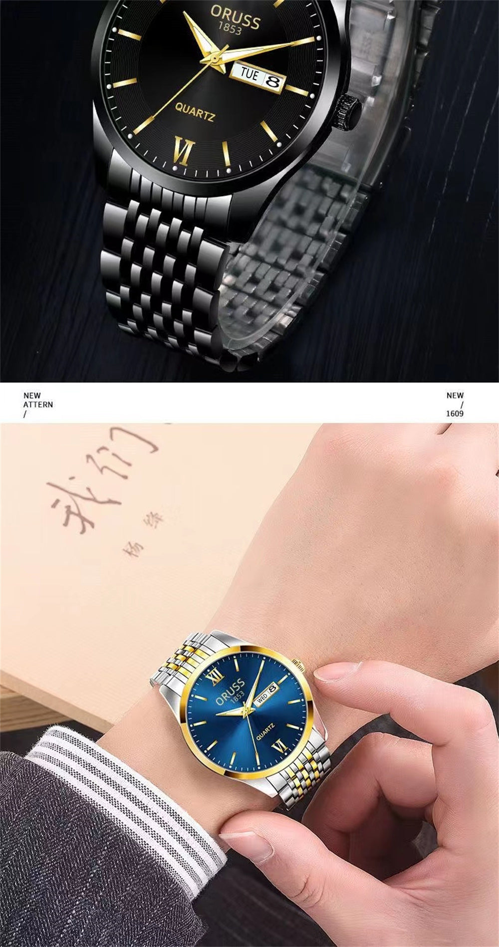Men's Watch Glow-in-the-dark Waterproof Calendar High-grade Handsome Fashion 2022 New Trend Steel Watch, Ideal choice for Gifts
