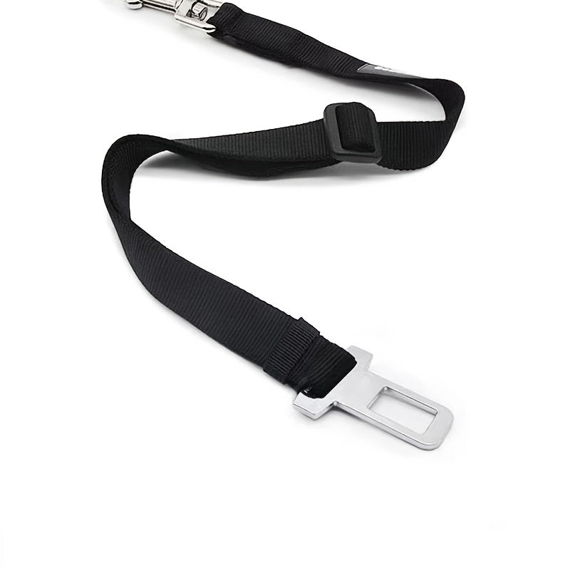 Retractable Pet Car Leash with Safety Buckle - Securely Restrain Dogs and Cats During Car Rides