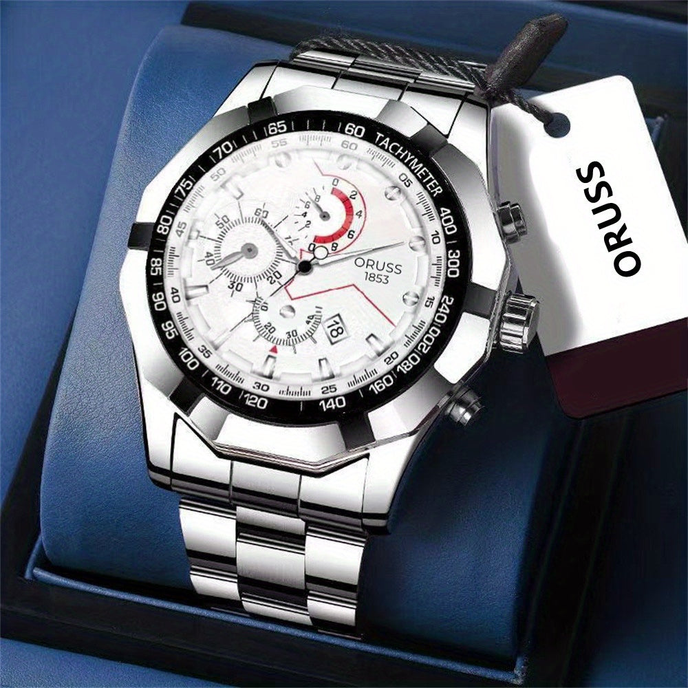 Elegant Business Quartz Men’s Watch - Waterproof, Luminous Dial with Date, Perfect Gift for Every Occasion