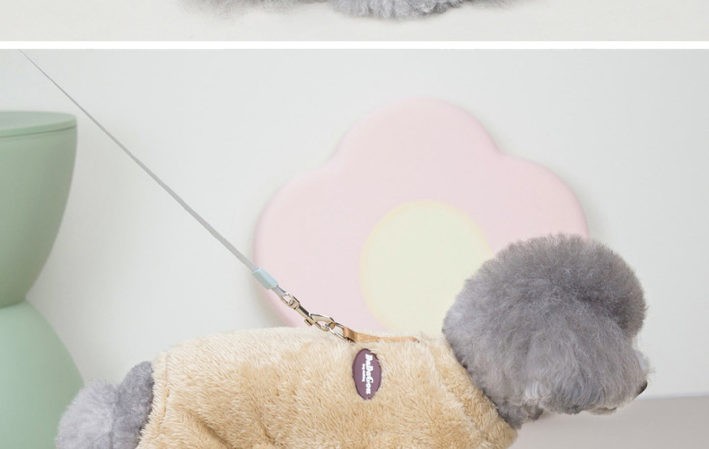 Small Winter Fleece Sweater for Pet, Warm Dog & Cat Clothes with Leash Ring (If Your Pet Is Between Two Sizes, Please Buy The Larger Size)
