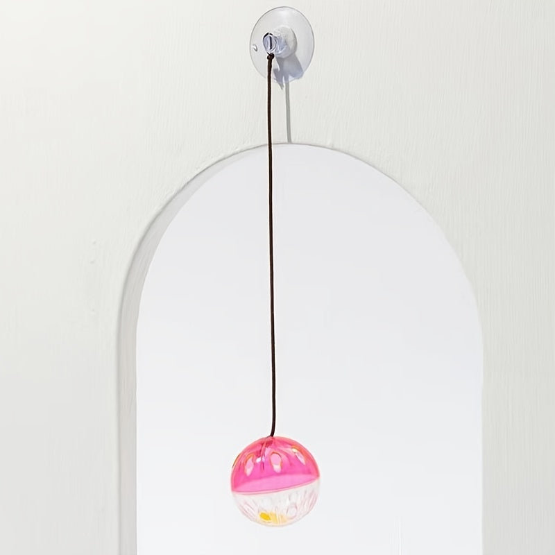 Vacuum Bell Bouncy Ball Pet Supplies Cat Toy Colorful Plastic Sound Bell Interactive Self-Entertaining Ball Random Color