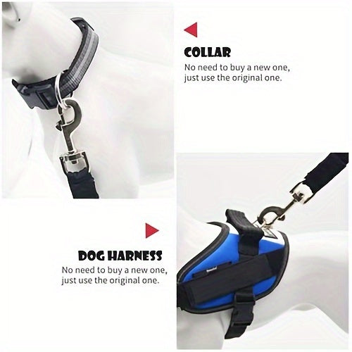 Retractable Pet Car Leash with Safety Buckle - Securely Restrain Dogs and Cats During Car Rides