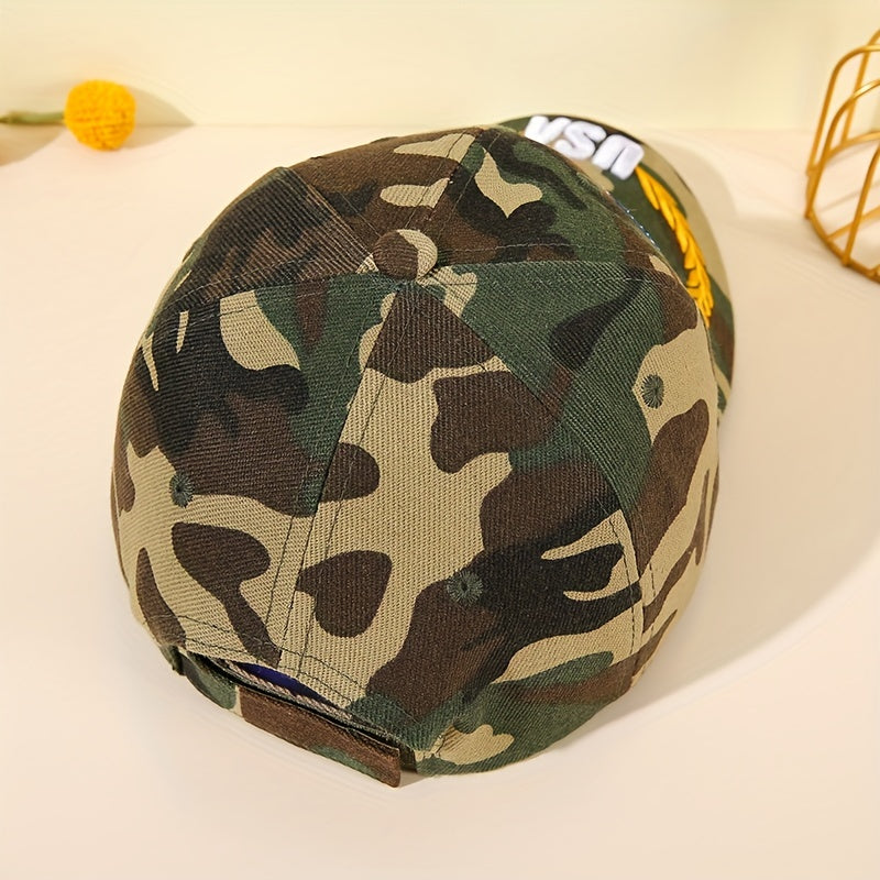 Unisex Eagle Embroidered Baseball Cap - Tactical Camouflage Sunshade Dad Hat with Adjustable Strap - Perfect for Outdoor Enthusiasts and Patriotic Fans