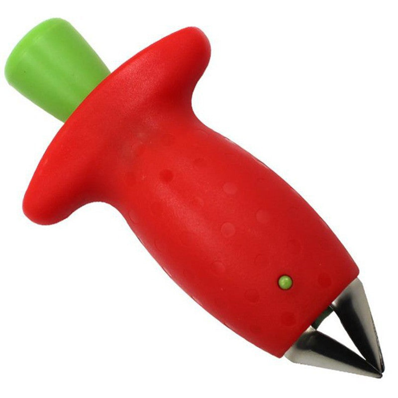 1pc Stainless Steel Strawberry Huller and Tomato Corer - Ergonomic Easy Grip, Durable ABS Handle, Kitchen Gadget for Efficient Fruit Stem Removal, Tomato Coring Device | Functional Kitchen Tool | Durable Kitchenware