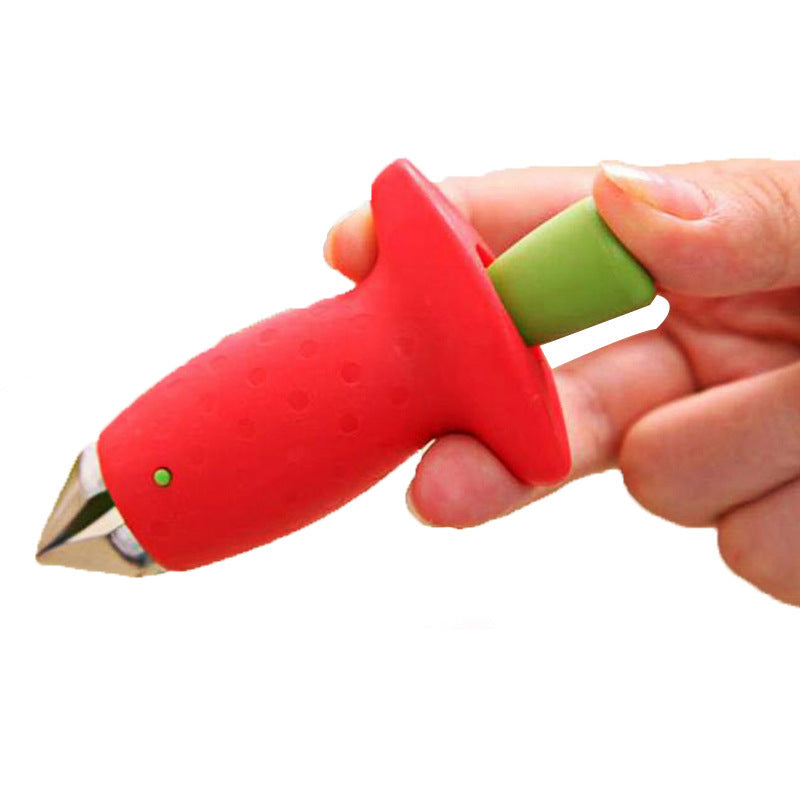 1pc Stainless Steel Strawberry Huller and Tomato Corer - Ergonomic Easy Grip, Durable ABS Handle, Kitchen Gadget for Efficient Fruit Stem Removal, Tomato Coring Device | Functional Kitchen Tool | Durable Kitchenware