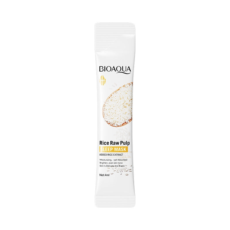 Rice Raw Pulp Face Facial Mask, Moisturizing Cream, Shrink Pores And Tightening Skin, Nourishing And Hydrating With Rice Extract, For All Skin Types Travel Essential